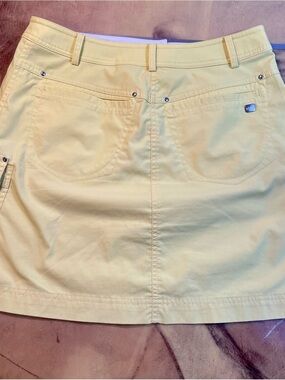 Adabat Women’s Golf Yellow Cotton Blend Skirt